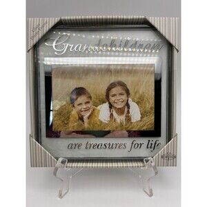 New View Glass Photo Frame Grandchildren are Treasures For Life Fits photo 4x6